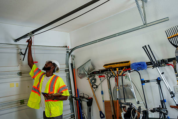 Professional Garage Door Panel Replacement technician working in Union City, GA